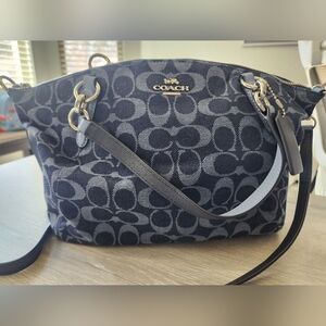 Denim Coach Kelsey Satchel